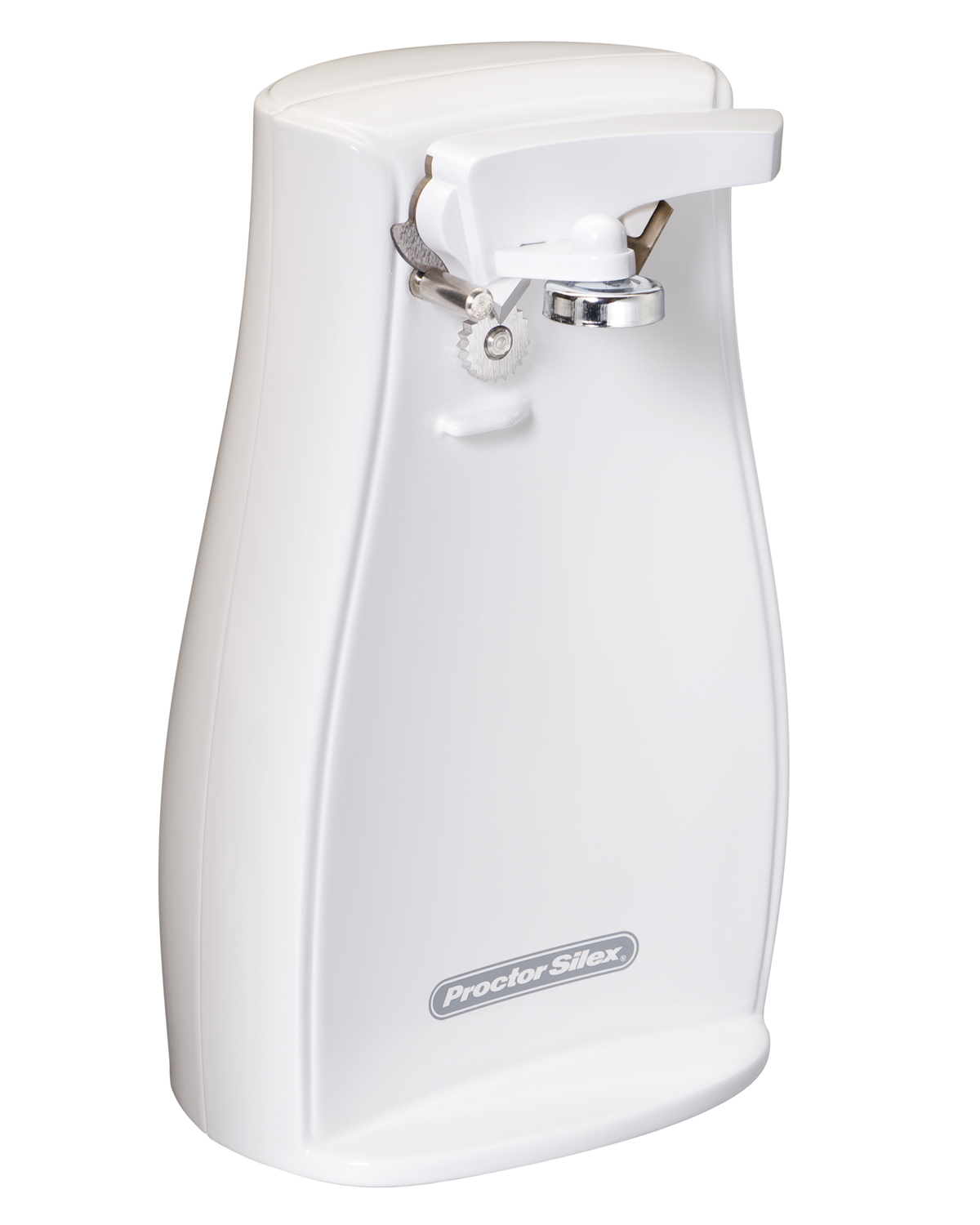 Power Opener™ con afilador de cuchillos - blanco