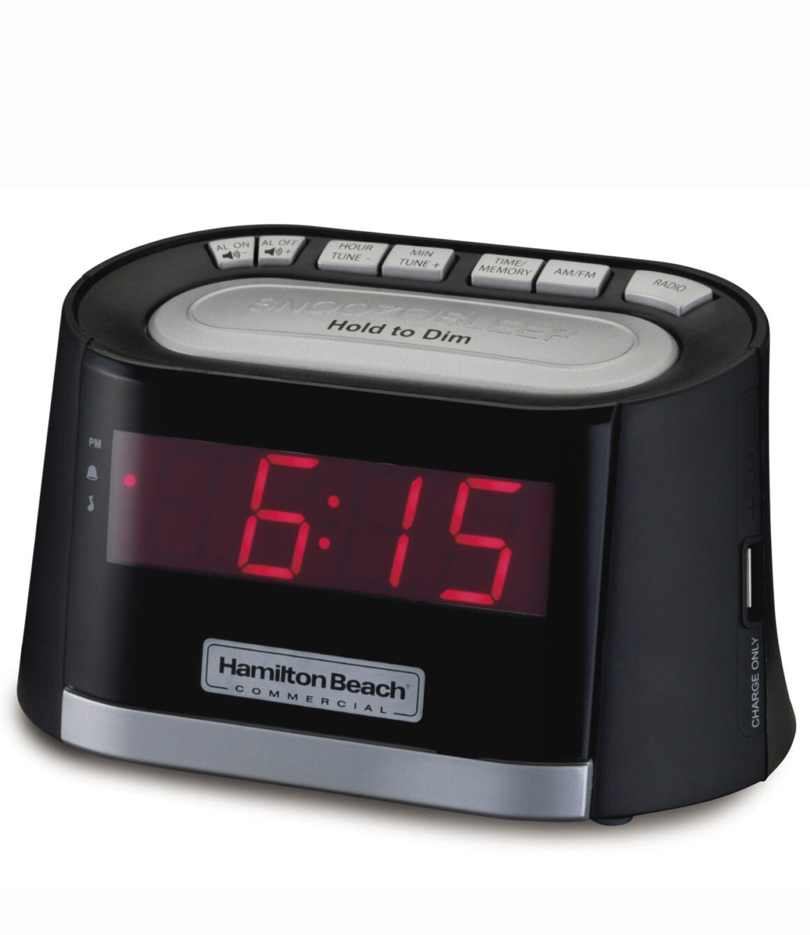 Radio reloj con puerto de carga USB (cant. por caja: 6)