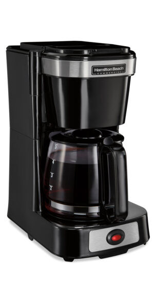 Cafetera para 4 tazas- negra con jarra de vidrio (cant. por caja: 6)