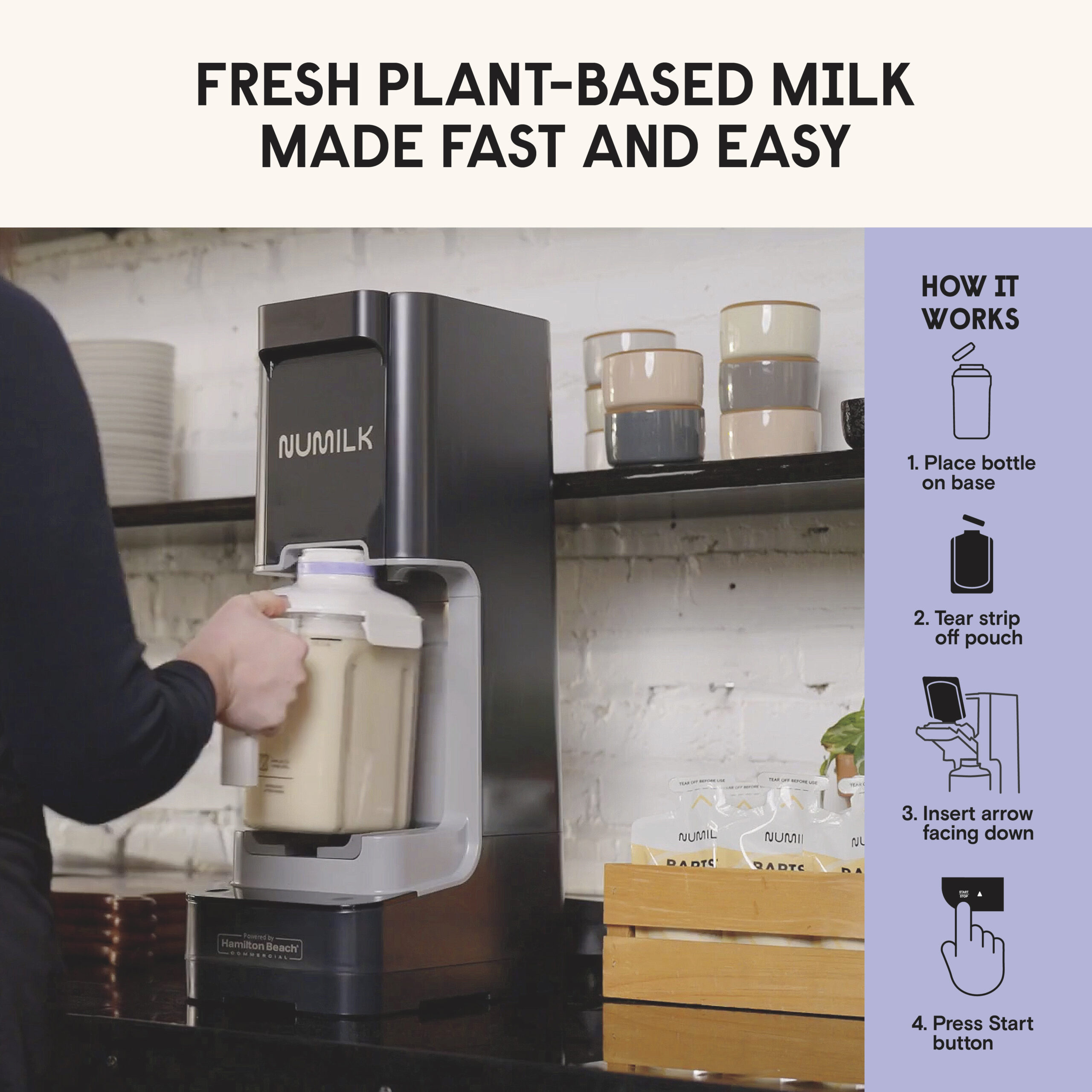 Fresh Plant-Based Milk Made Fast and Easy